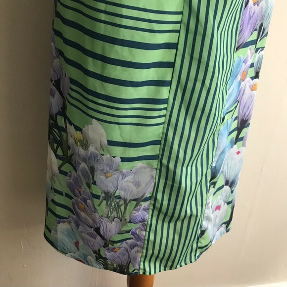 SALE!! EUC! Dream Daily Women's Sz Medium Floral Green/Purple Lightweight Dress - Picture 7 of 12